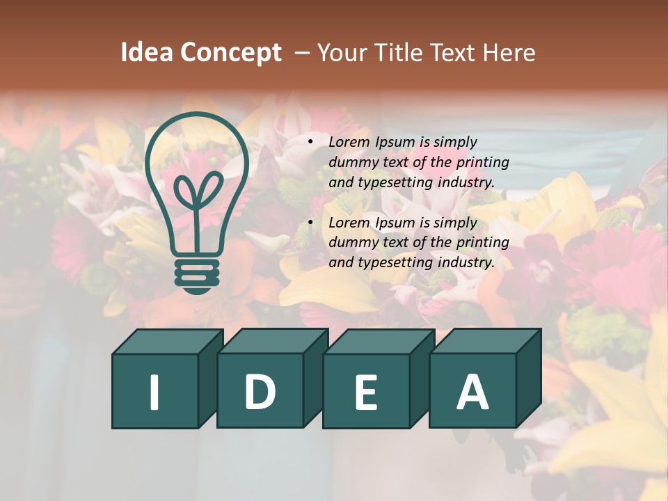 Bunches Petals Wedding PowerPoint Template