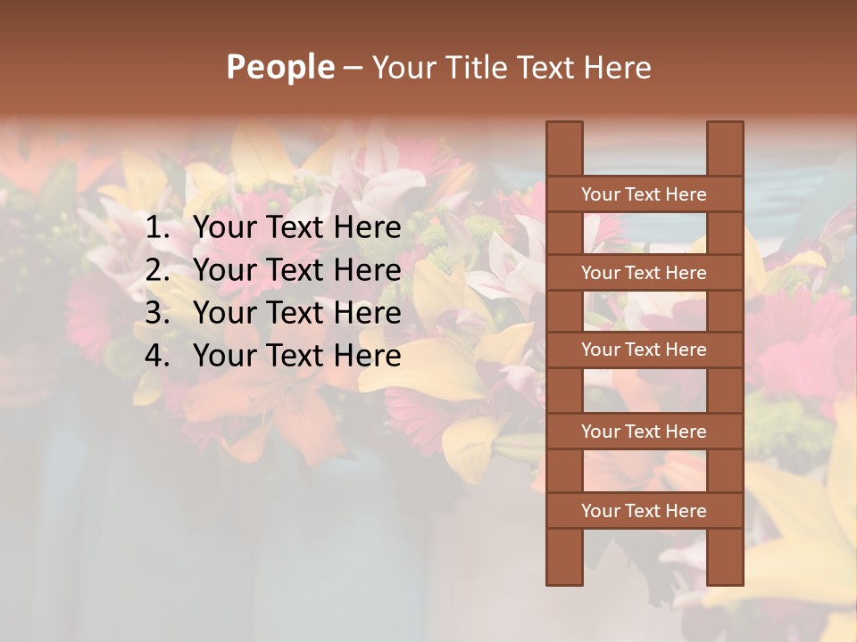 Bunches Petals Wedding PowerPoint Template