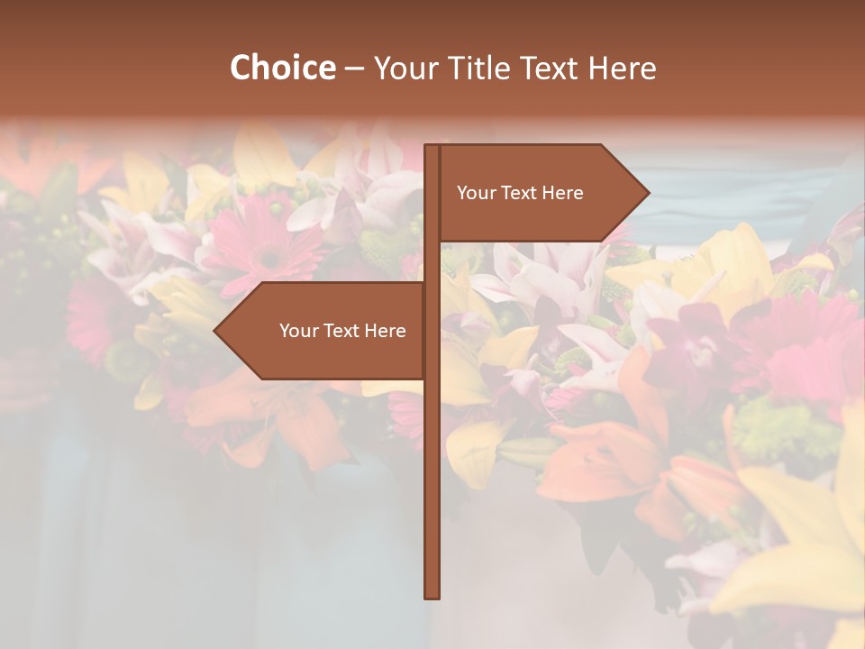 Bunches Petals Wedding PowerPoint Template