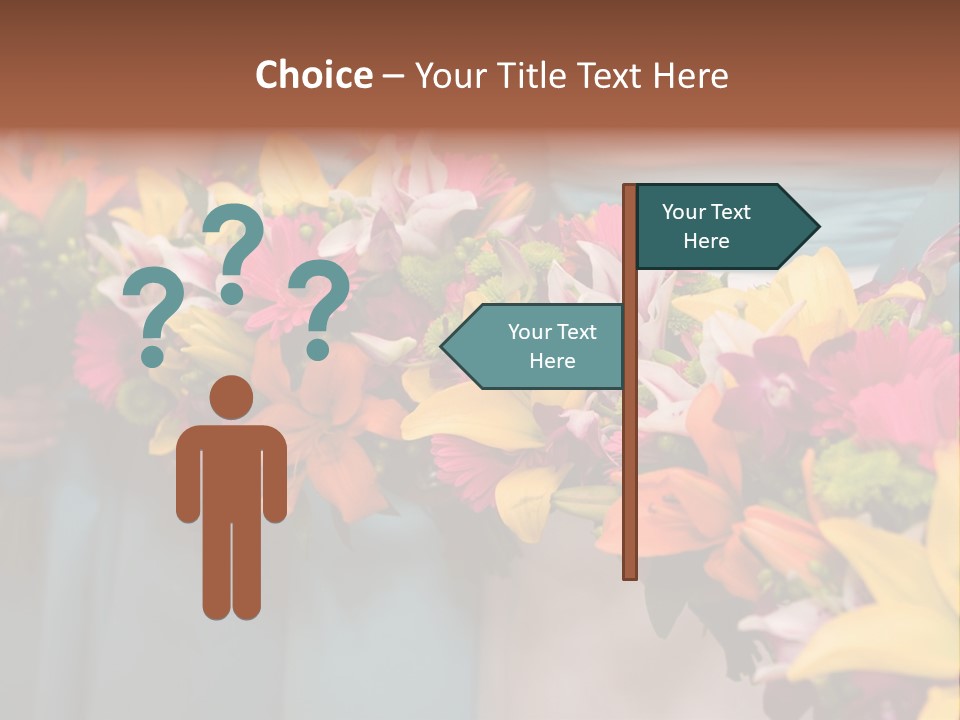 Bunches Petals Wedding PowerPoint Template