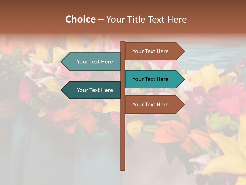 Bunches Petals Wedding PowerPoint Template