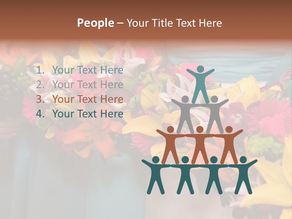 Bunches Petals Wedding PowerPoint Template