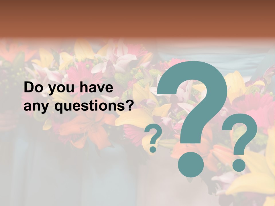 Bunches Petals Wedding PowerPoint Template