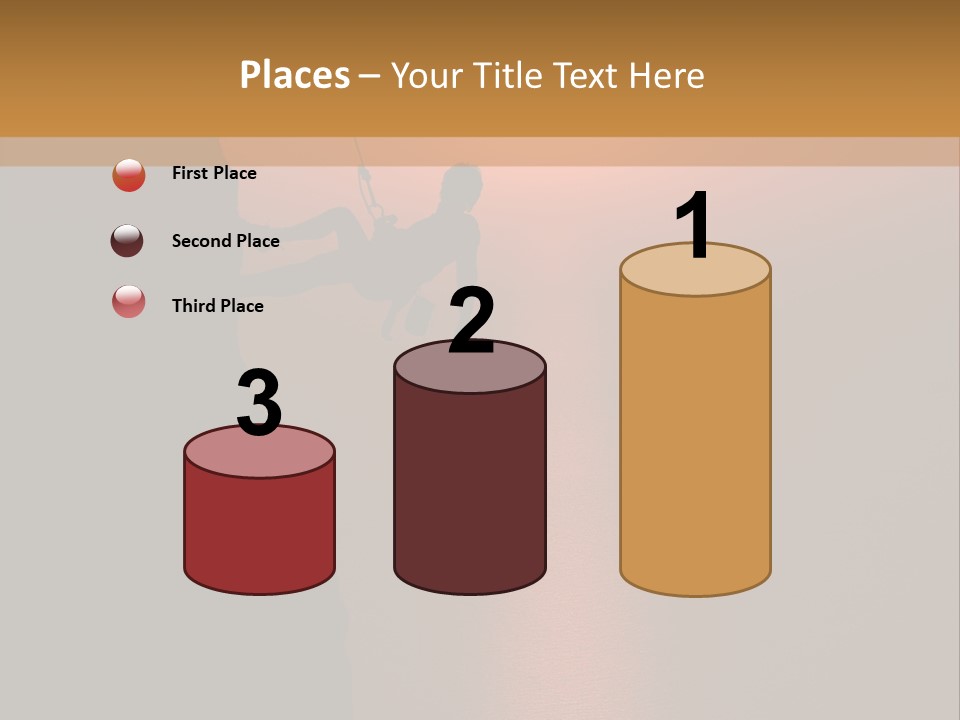 Rappelling View Hiking PowerPoint Template