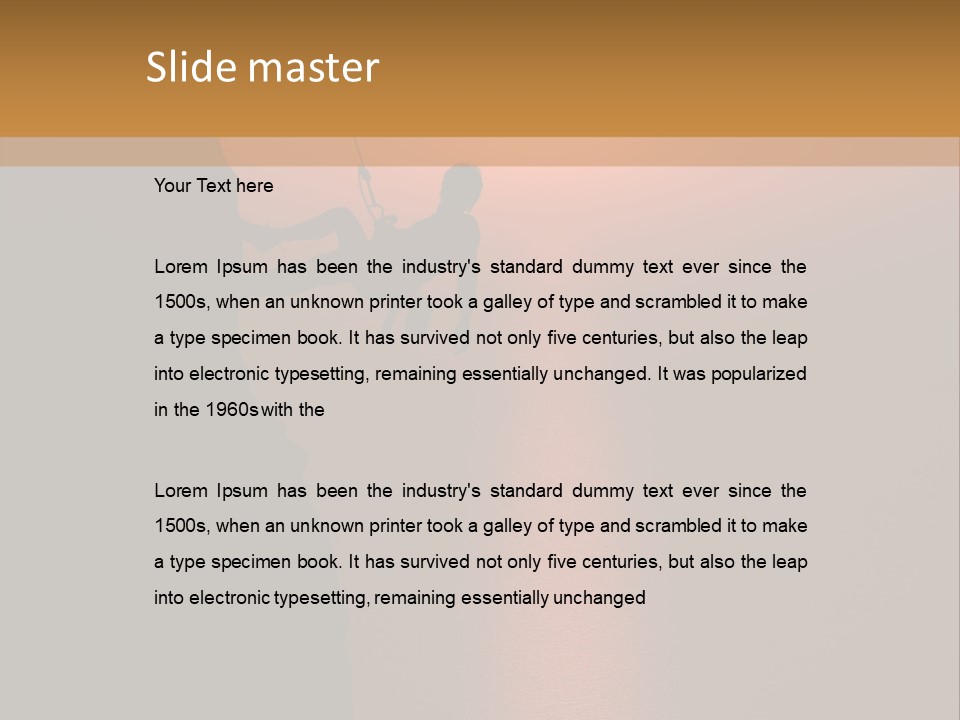 Rappelling View Hiking PowerPoint Template