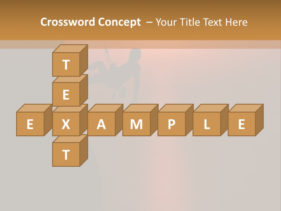 Rappelling View Hiking PowerPoint Template