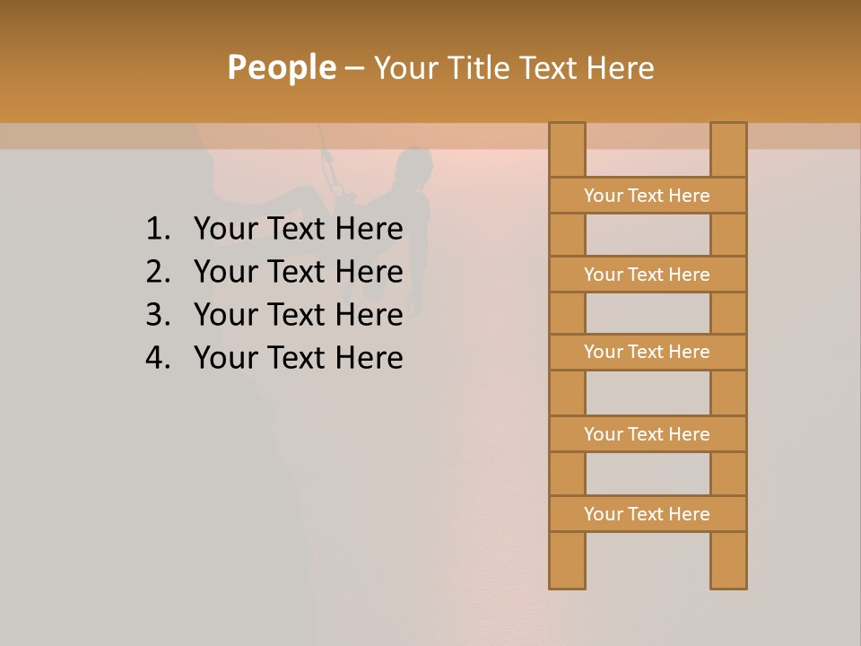 Rappelling View Hiking PowerPoint Template