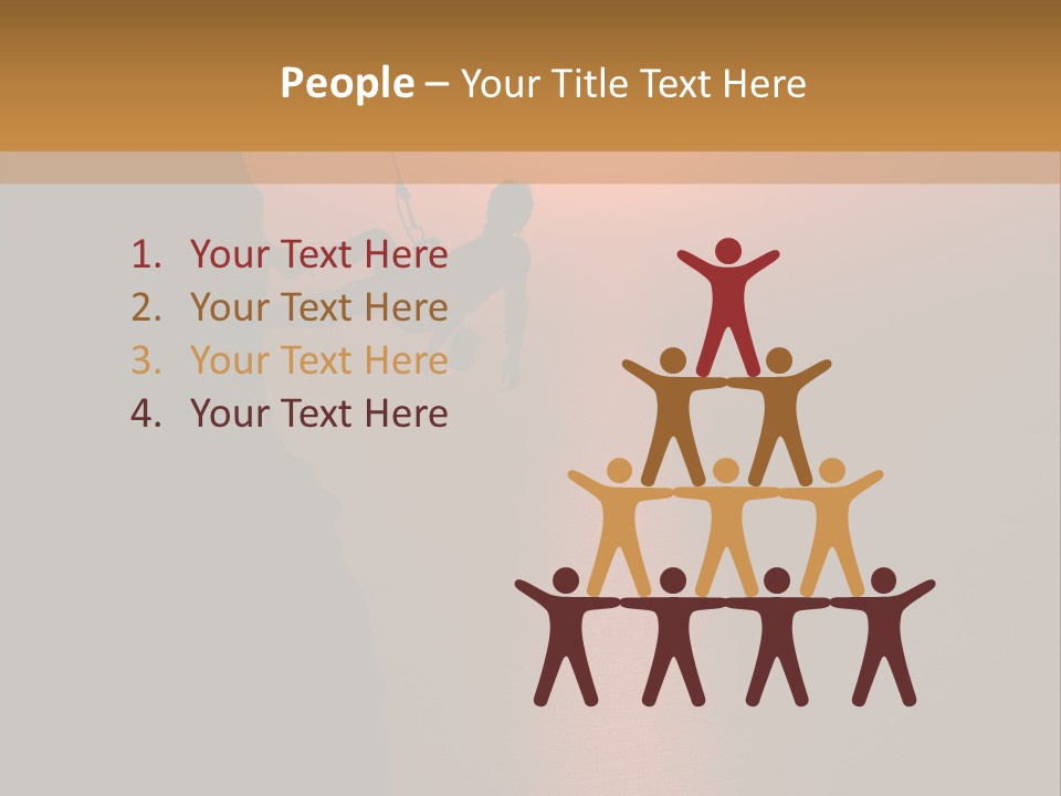 Rappelling View Hiking PowerPoint Template