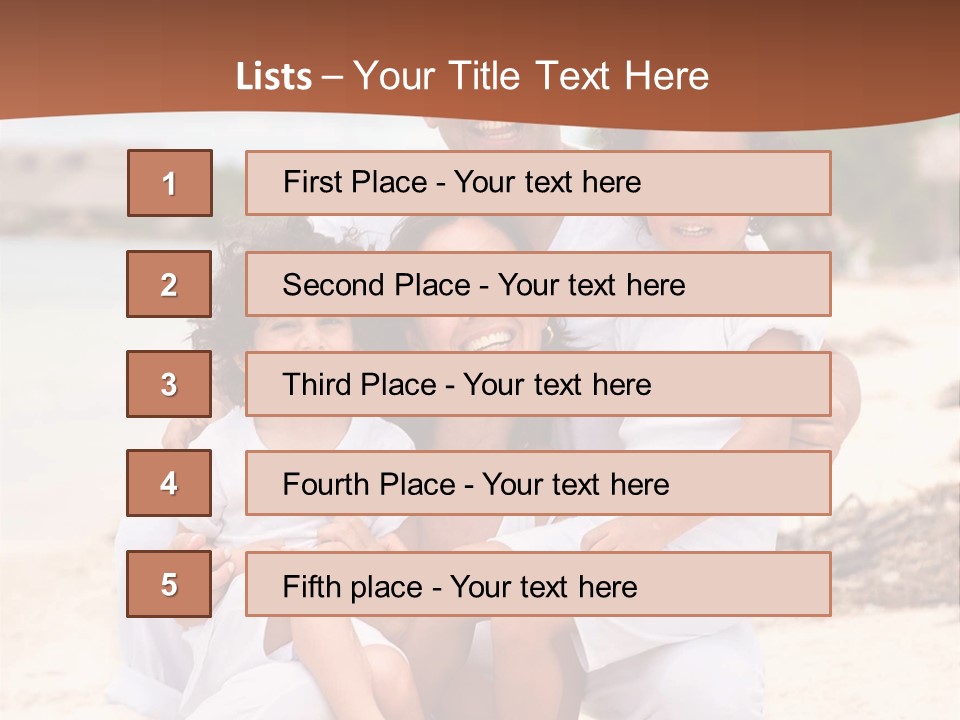 Hispanic Offsprings Vacations PowerPoint Template