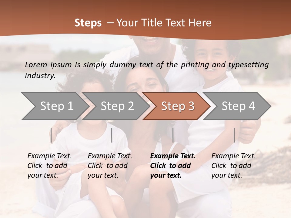 Hispanic Offsprings Vacations PowerPoint Template