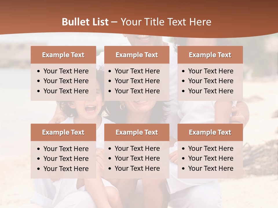 Hispanic Offsprings Vacations PowerPoint Template