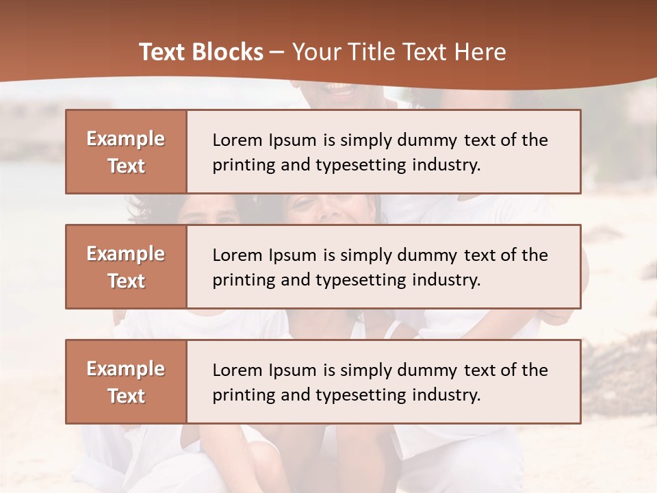 Hispanic Offsprings Vacations PowerPoint Template