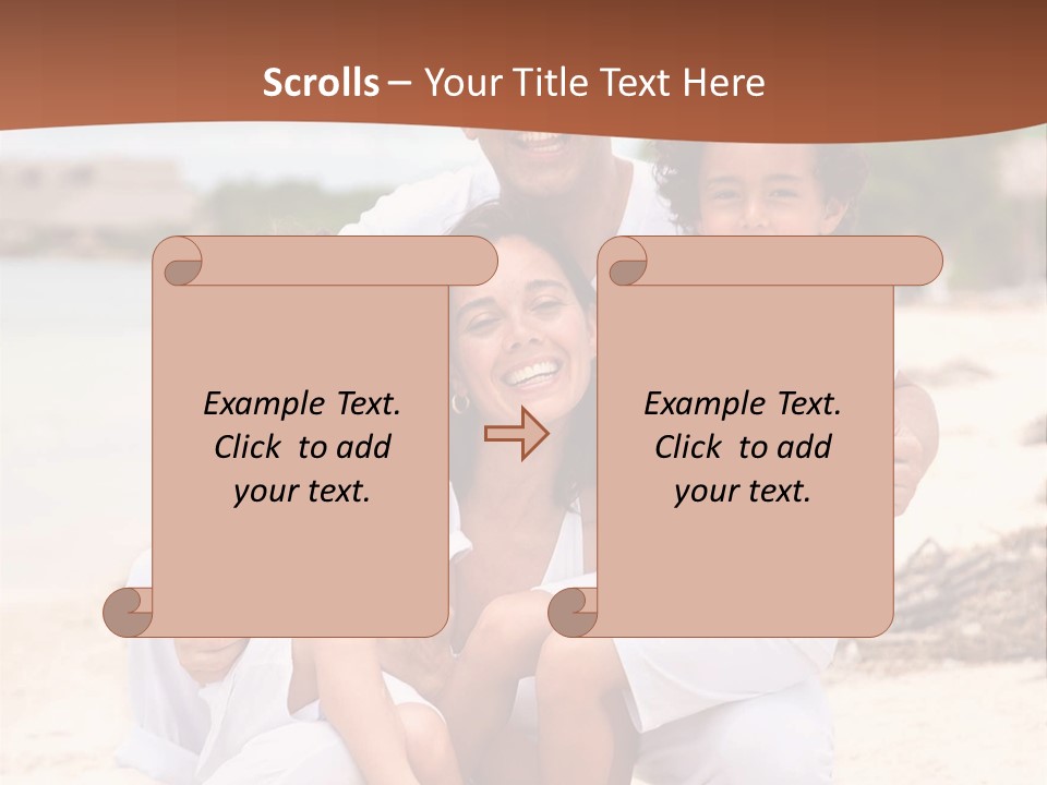 Hispanic Offsprings Vacations PowerPoint Template