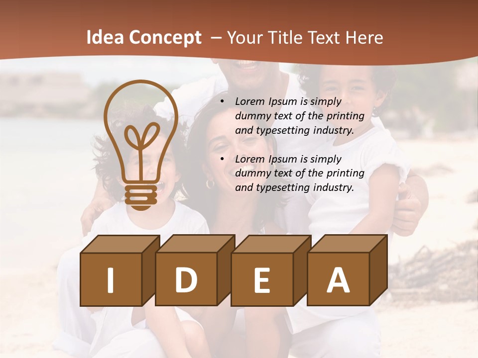 Hispanic Offsprings Vacations PowerPoint Template