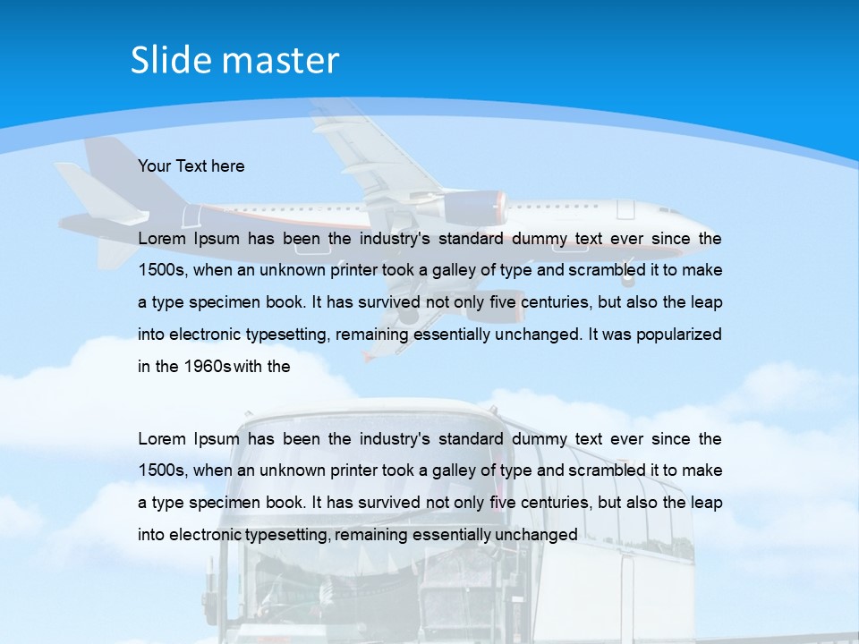 Transport Sign Red PowerPoint Template