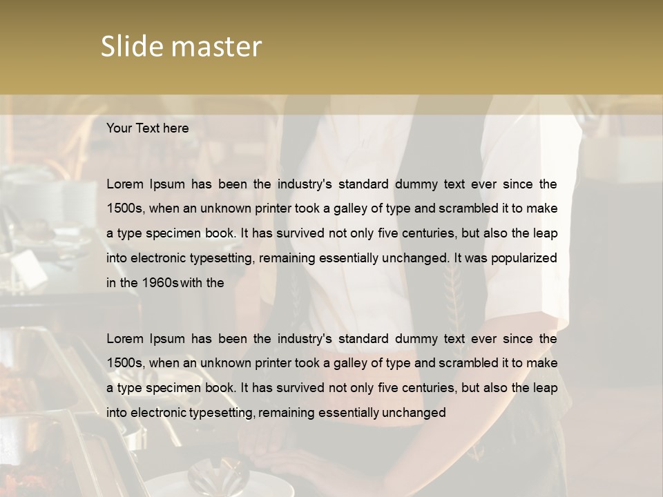 Uniform Service Hospitality PowerPoint Template