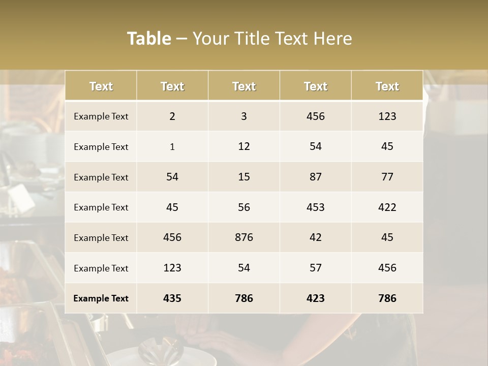Uniform Service Hospitality PowerPoint Template