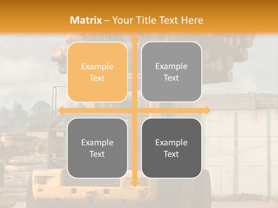 Gray Machine Sawmill PowerPoint Template