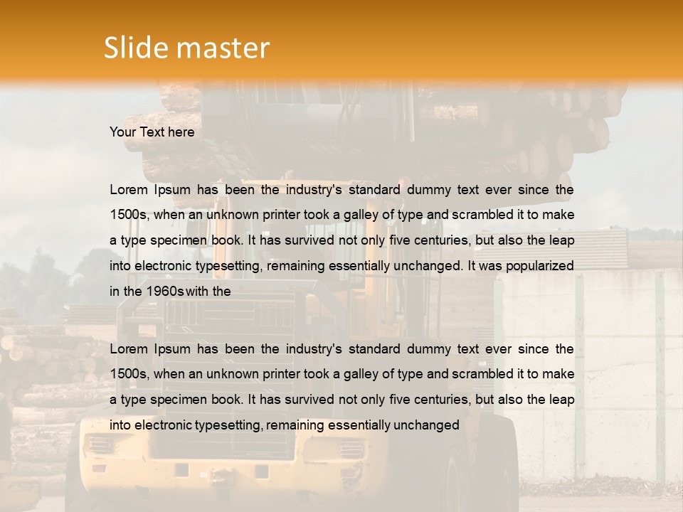 Gray Machine Sawmill PowerPoint Template