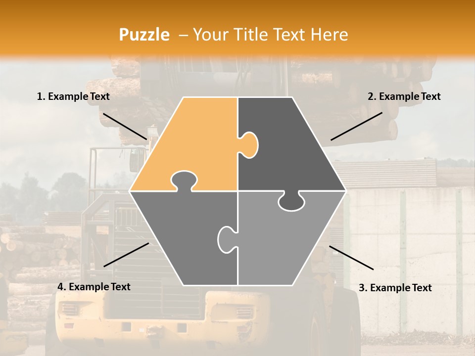 Gray Machine Sawmill PowerPoint Template