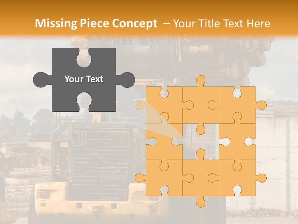 Gray Machine Sawmill PowerPoint Template