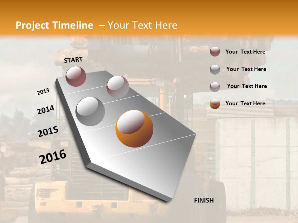 Gray Machine Sawmill PowerPoint Template