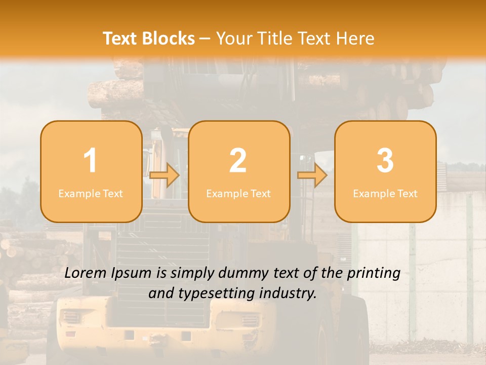 Gray Machine Sawmill PowerPoint Template