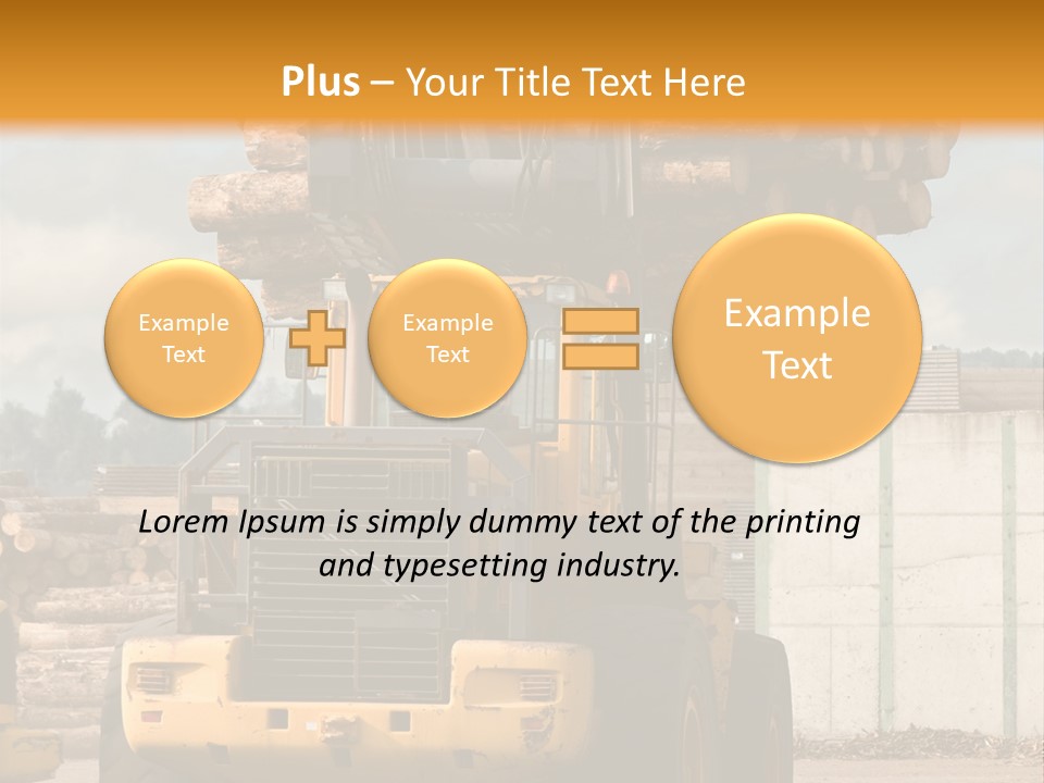 Gray Machine Sawmill PowerPoint Template