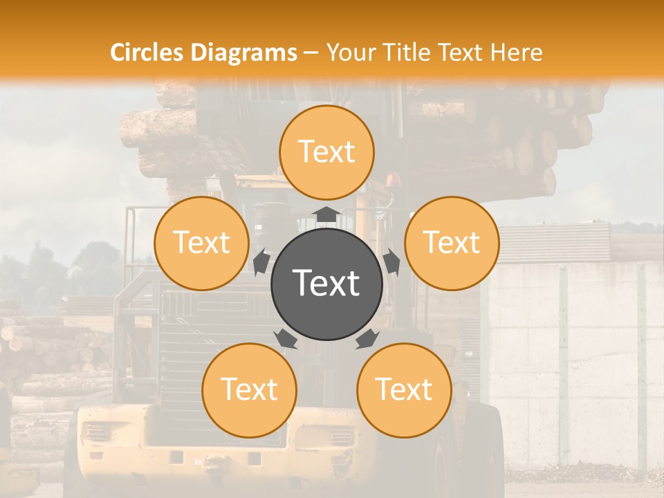 Gray Machine Sawmill PowerPoint Template