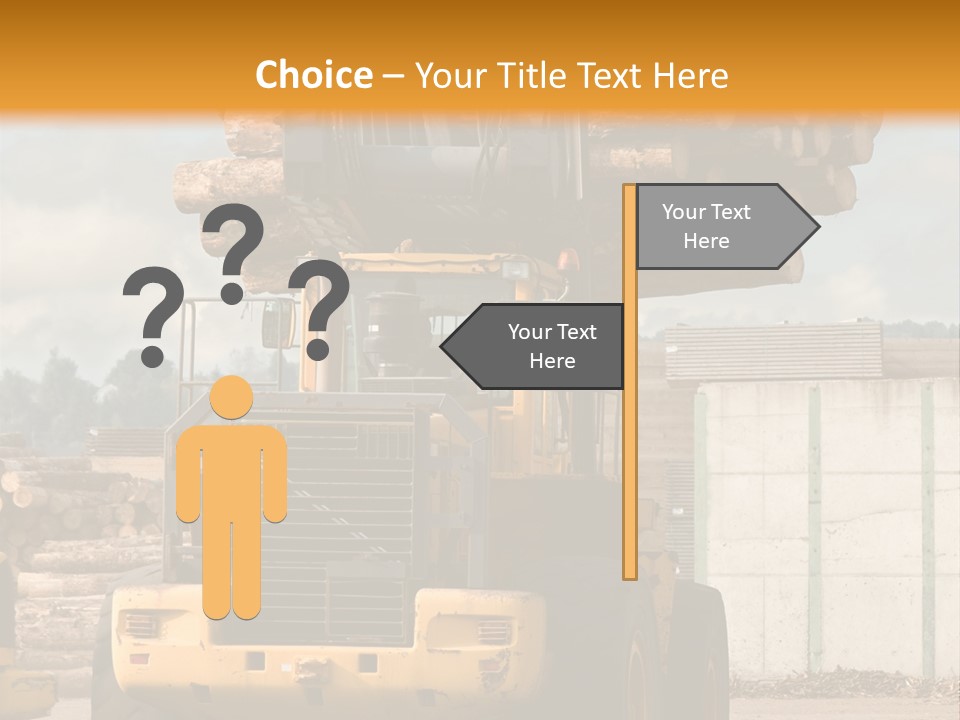 Gray Machine Sawmill PowerPoint Template