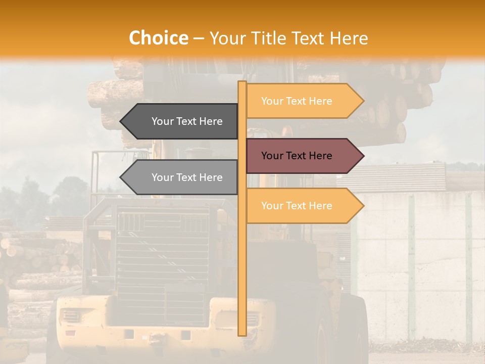 Gray Machine Sawmill PowerPoint Template