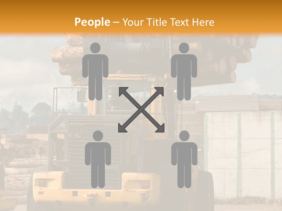 Gray Machine Sawmill PowerPoint Template