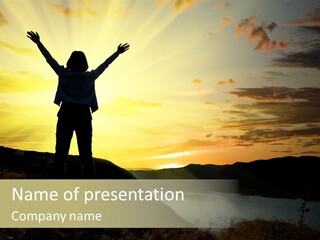 Positivity Sun Women PowerPoint Template