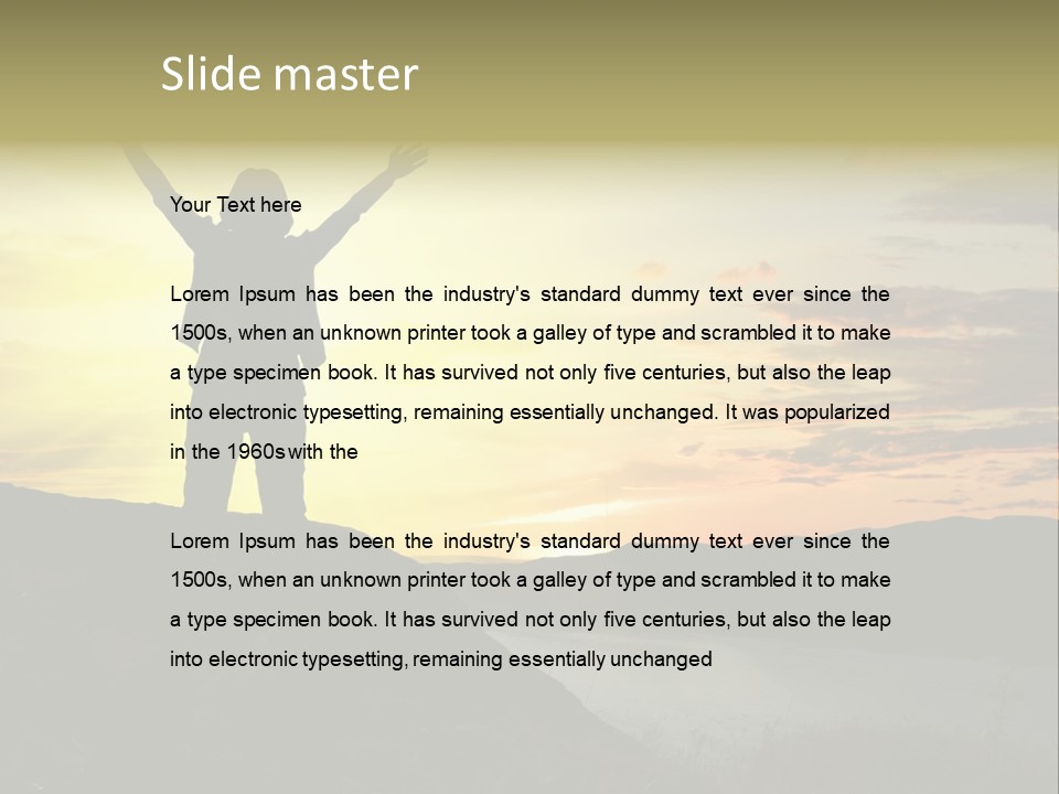 Positivity Sun Women PowerPoint Template