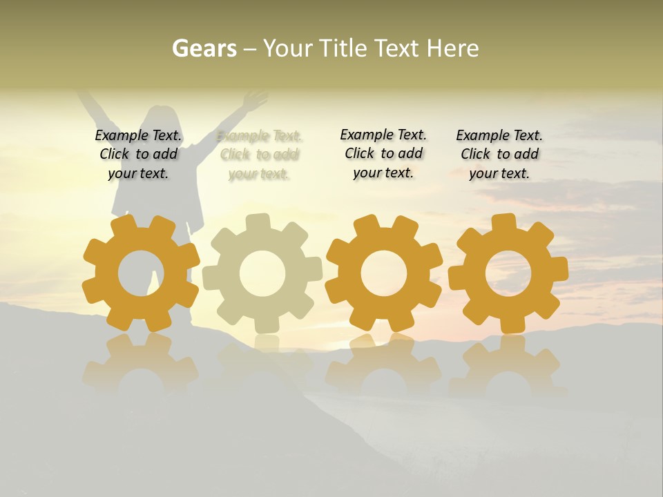 Positivity Sun Women PowerPoint Template