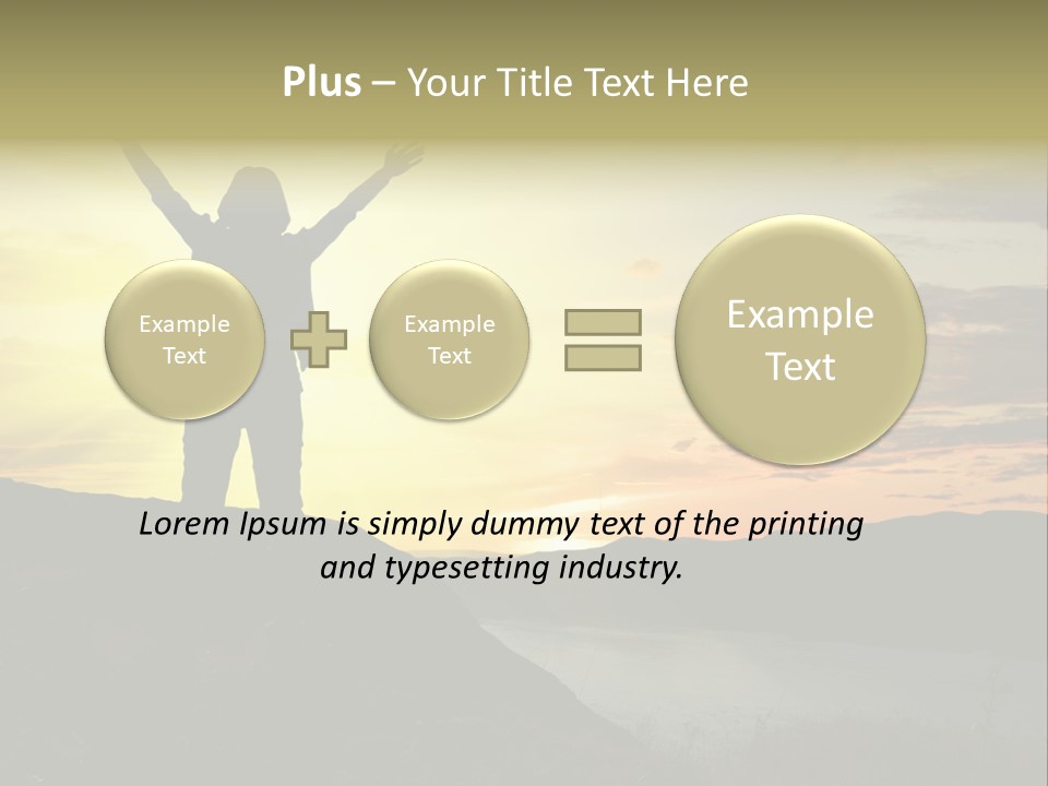 Positivity Sun Women PowerPoint Template