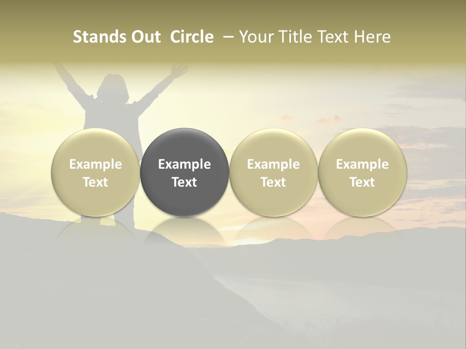 Positivity Sun Women PowerPoint Template