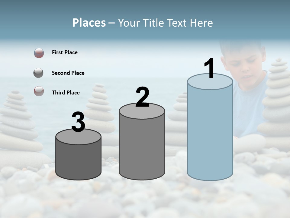 Child Symbol Pebble PowerPoint Template