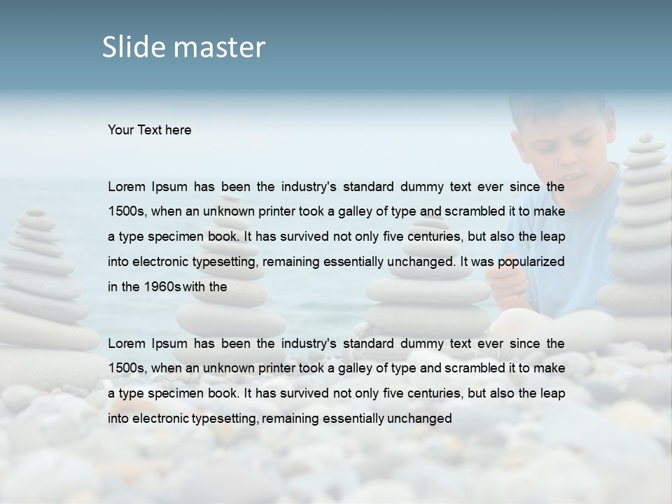 Child Symbol Pebble PowerPoint Template