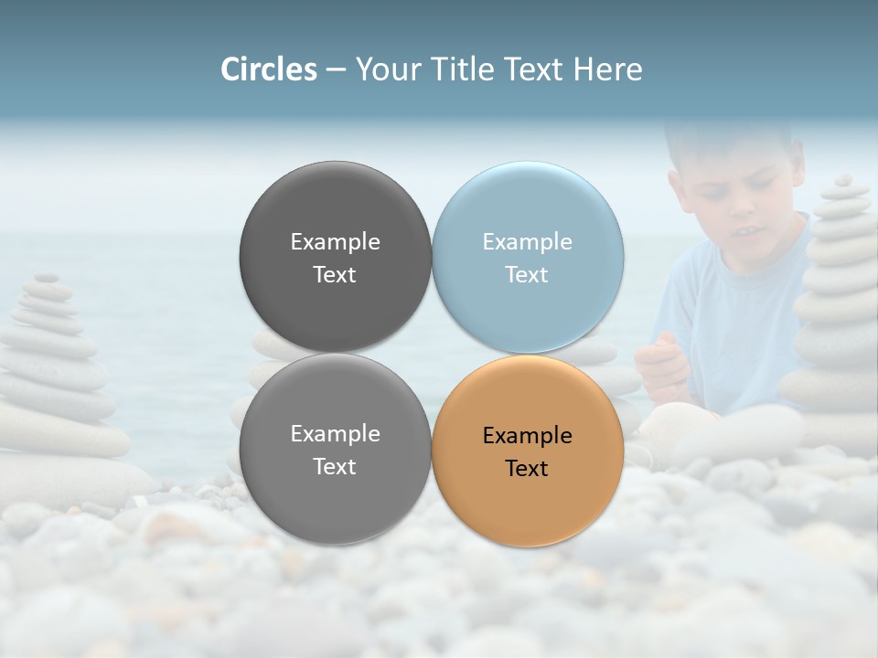 Child Symbol Pebble PowerPoint Template