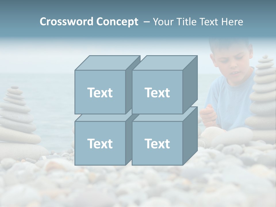 Child Symbol Pebble PowerPoint Template