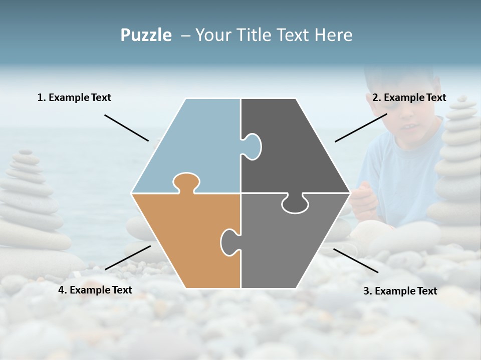 Child Symbol Pebble PowerPoint Template