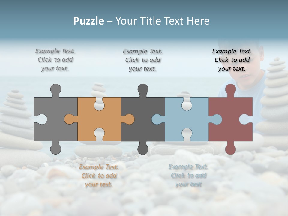 Child Symbol Pebble PowerPoint Template