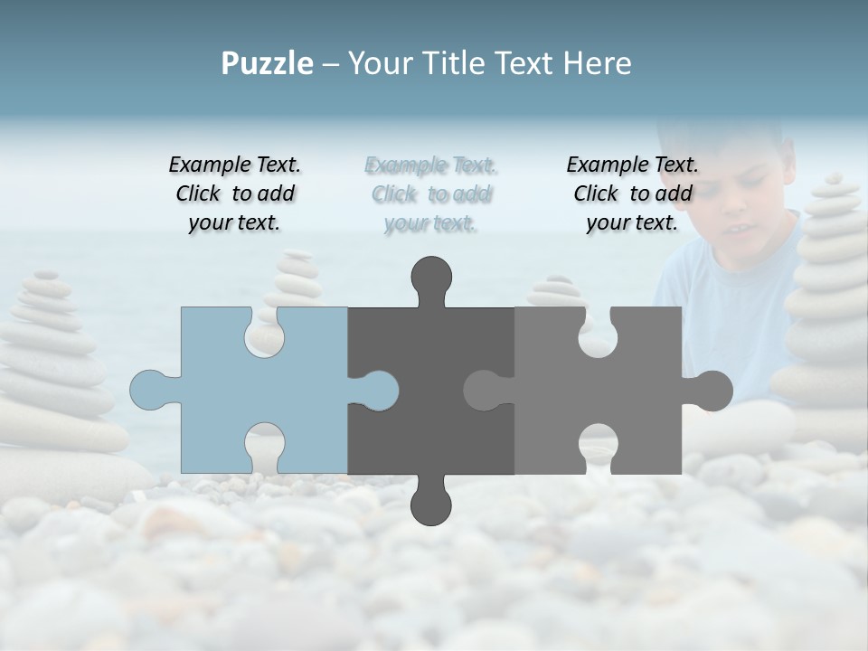 Child Symbol Pebble PowerPoint Template