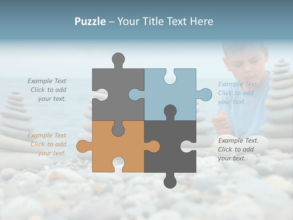 Child Symbol Pebble PowerPoint Template