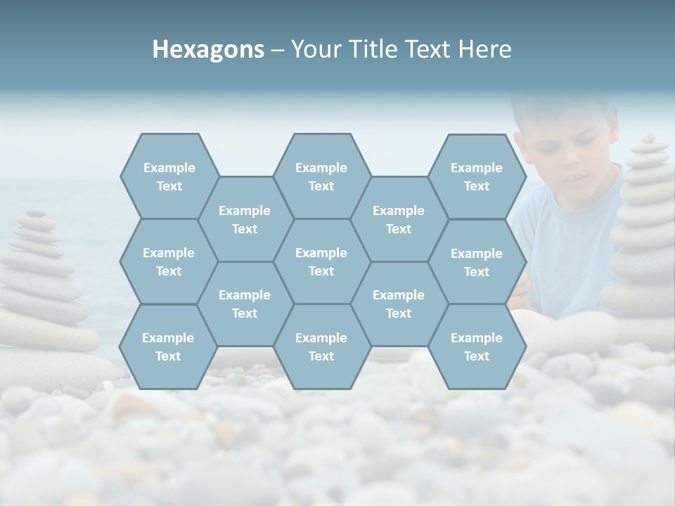 Child Symbol Pebble PowerPoint Template