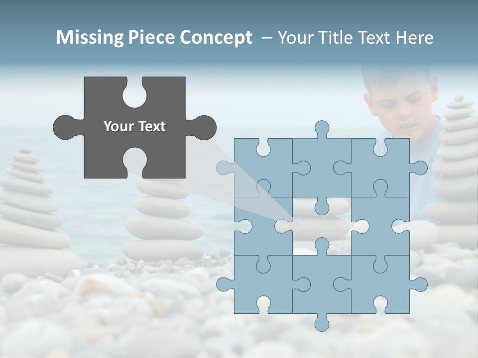 Child Symbol Pebble PowerPoint Template