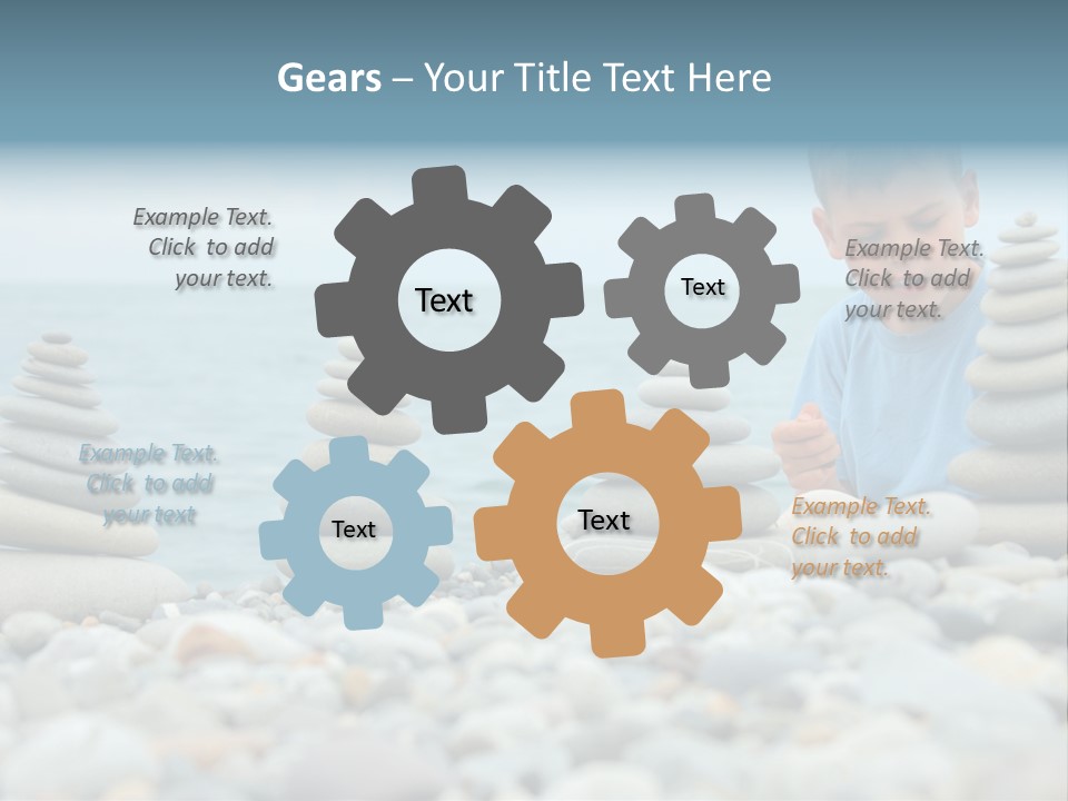 Child Symbol Pebble PowerPoint Template