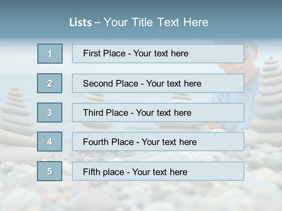 Child Symbol Pebble PowerPoint Template