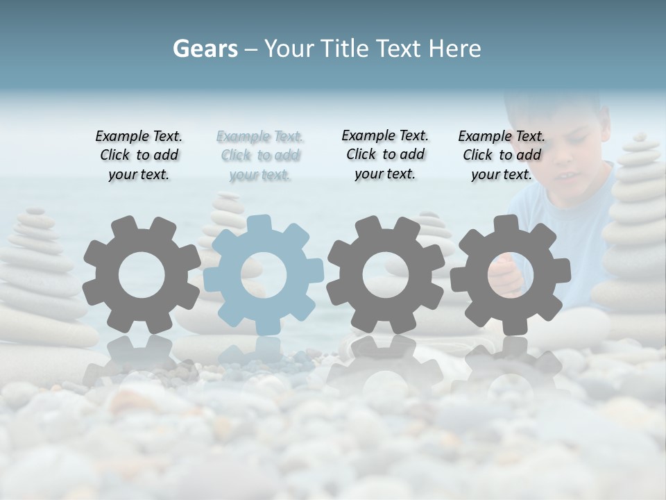 Child Symbol Pebble PowerPoint Template